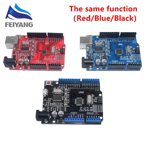 [variant_title] - One set  black/blue/red UNO R3 CH340G+MEGA328P Chip 16Mhz UNO R3