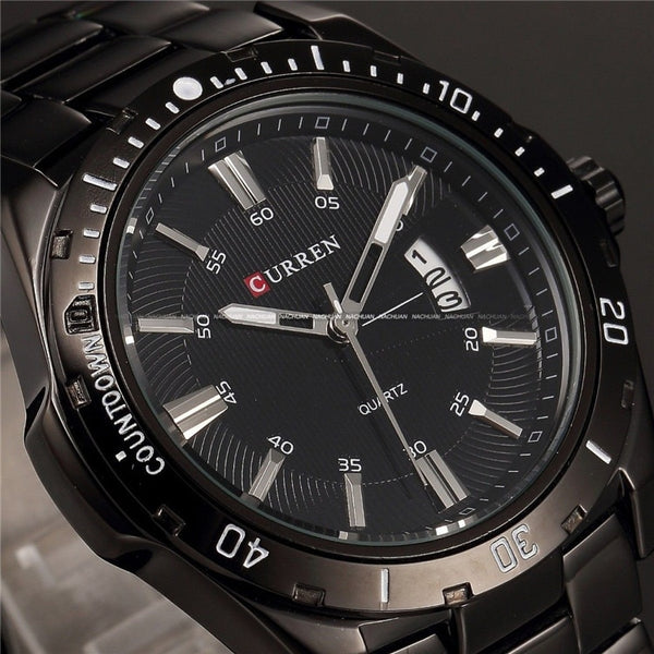 [variant_title] - Mens Watches Top Luxury Brand CURREN 2018 Men Full Steel Watches Quartz Watch Analog Waterproof Sports Army Military WristWatch