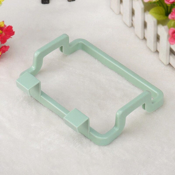 Green - Plastic Hanging Trash Garbage Bag Stand Dishcloth Holder Cupboard Cabinet Hanger Door Back Towel Storage Rack Simple Waste Bag