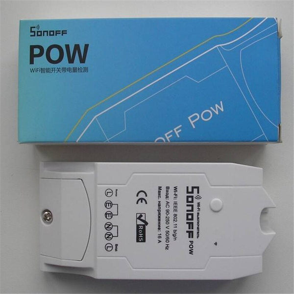 Sonoff Pow - 2pcSonoff Pow R2 16A Smart Wifi Switch Controller With Real Time Power Consumption Measurement Smart Home Device Via Android IOS