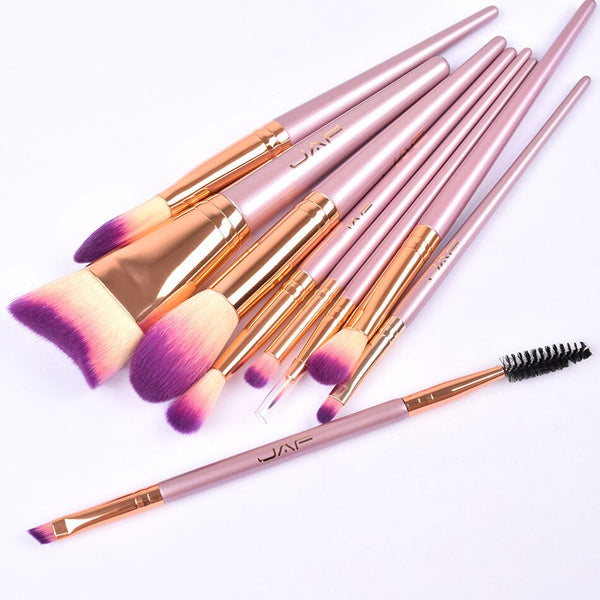 [variant_title] - JAF 9pcs Purple Make Up Brushes Violet Synthetic Foundation Brush Vegan Makeup Brushes 100% Vegan Makeup Brush Kit J0923SV-Z