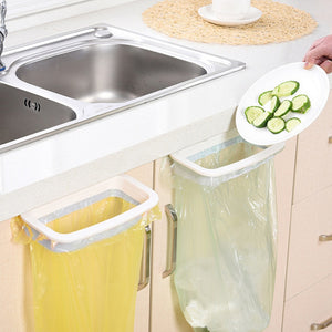 [variant_title] - Kitchen Cupboard Back Trash Bag Rack Cabinet Door Garbage Bag Holder Hanging Kitchen Cabinet Hanging Trash Rack kitchen Tools