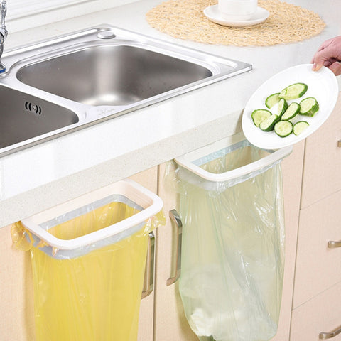 [variant_title] - Kitchen Cupboard Back Trash Bag Rack Cabinet Door Garbage Bag Holder Hanging Kitchen Cabinet Hanging Trash Rack kitchen Tools