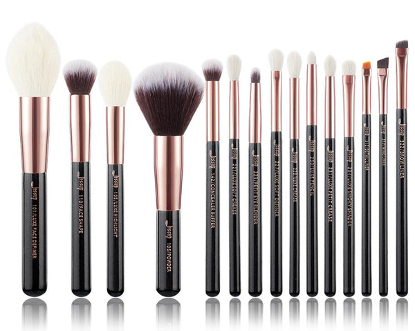 T162(15PCS) - Jessup Rose Gold / Black Makeup brushes set Beauty Foundation Powder Eyeshadow Make up Brush 6pcs/8pcs/10pcs/15pcs/20pcs/25pcs