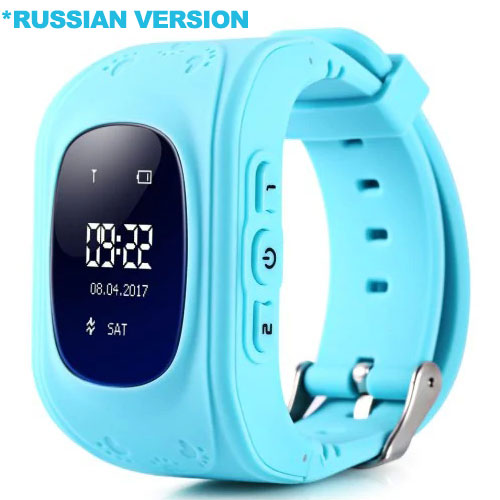 Russion blue - Q50 GPS smart Kids children's watch SOS call location finder child locator tracker anti-lost monitor baby watch IOS & Android