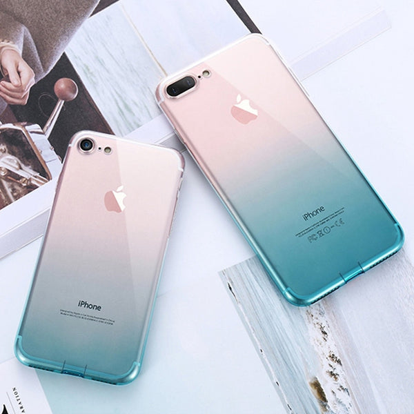 Green / For iPhone 7 8 - FLOVEME For iPhone 6 6S iPhone 7 8 Plus Ultra Thin Cases for iPhone X XS Max XR Clear TPU Phone Cases For iPhone 5S 5 SE Fundas
