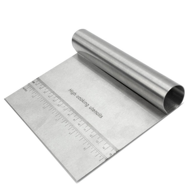 Default Title - New Arrival graduated Kitchen Dough Cutter Scraper Dough Knife Divider Flour Pastry Cake Pizza Cutting Tools Stainless Steel
