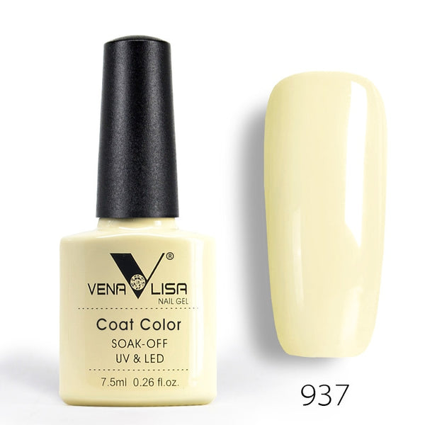 937 - New Free Shipping Nail Art Design Manicure Venalisa 60Color 7.5Ml Soak Off Enamel Gel Polish UV Gel Nail Polish Lacquer Varnish
