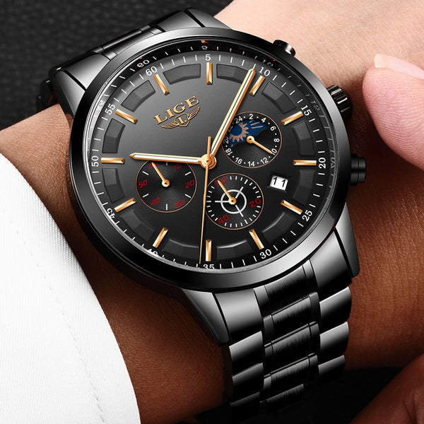 [variant_title] - Relojes 2018 Watch Men LIGE Fashion Sport Quartz Clock Mens Watches Top Brand Luxury Business Waterproof Watch Relogio Masculino