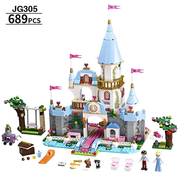 NO original box-175 - Elsa Ice Castle Princess Anna Ariel Building Blocks Compatible legoingly friend for girl Little Mermaid Figures Educational Toys