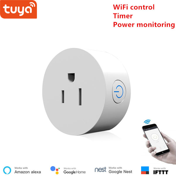 US power monitoring - Tuya EU WiFi socket wireless plug smart home switch compatible with Google home , IFTTT ,and Alexa voice control