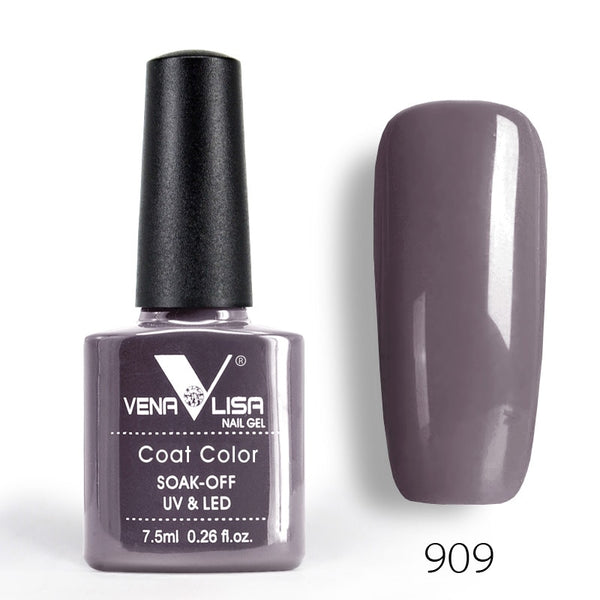 909 - New Free Shipping Nail Art Design Manicure Venalisa 60Color 7.5Ml Soak Off Enamel Gel Polish UV Gel Nail Polish Lacquer Varnish
