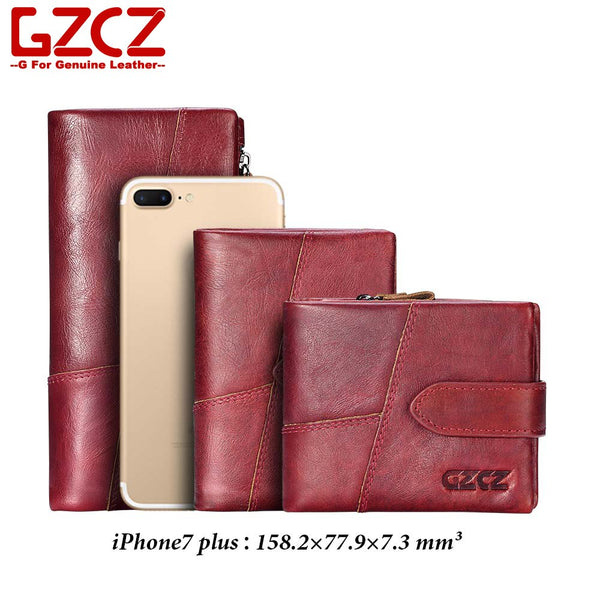 [variant_title] - GZCZ 2019 Genuine Leather Women Wallet Purse Female Luxury Cow Leather Business Women's Handbag Genuine Leather Pouch