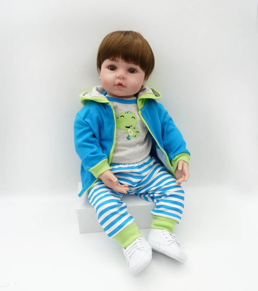 [variant_title] - Babies reborn doll 47 cm new handmade silicone reborn baby Lifelike adorable boy Bonecas girl kid silicone menol lol doll