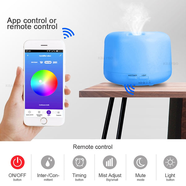 [variant_title] - KBAYBO Air Humidifier with APP Remote Control Electric Aroma Essential Oil Diffuser Aromatherapy mist maker for home bedroom