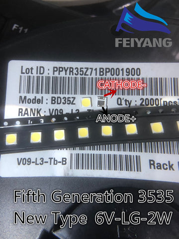 Default Title - 50PCS FOR LCD TV repair LG led TV backlight strip lights with light-emitting diode 3535 SMD LED beads 6V