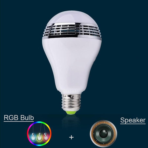 [variant_title] - Smart RGB Bulb Bluetooth 4.0 Audio Speakers Lamp Dimmable E27 LED Wireless Music Bulb Light Color Changing via WiFi App Control