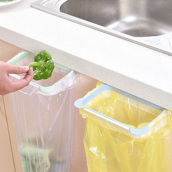 [variant_title] - Trash Rack Storage Garbage Bag Holder Cupboard Door Back Kitchen Garbage Rubbish Bag Cabinet Hanging Trash Rack Kitchen Orgnizer