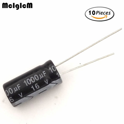 Default Title - MCIGICM 10pcs Aluminum electrolytic capacitor 1000uf 16v 8*16 Electrolytic capacitor 1000 uf 16 in
