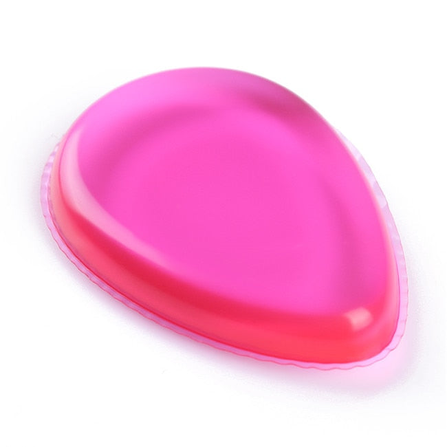 Drop RoseRed - MOONBIFFY 100% New Hot SiliSponge Blender Silicone Sponge makeup puff For Liquid Foundation BB Cream Beauty Essentials