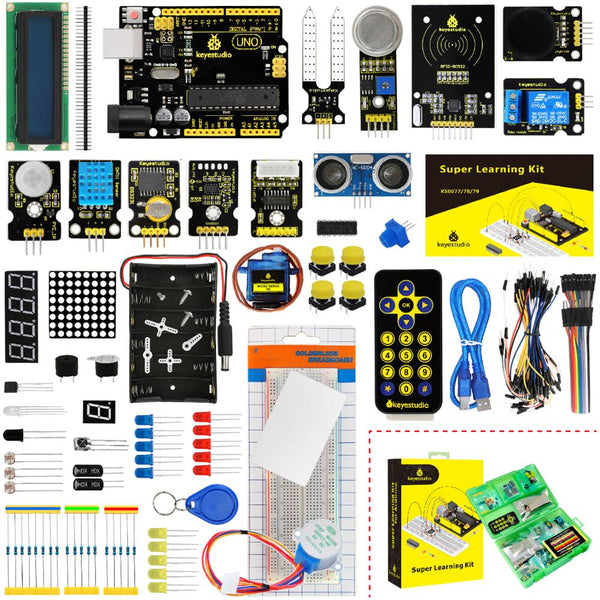 Default Title - Keyestudio Super Starter kit/Learning  Kit(UNO R3) for Arduino UNO R3 Projects  W/Gift Box+ 32 Projects +User Manual+PDF(online)