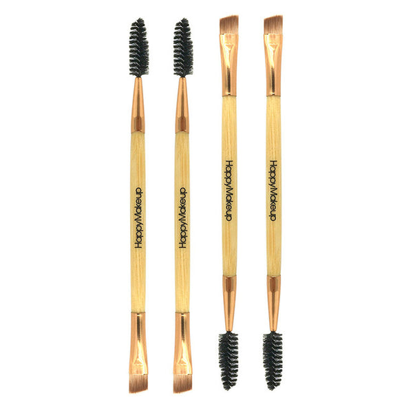 Gold - 2018 NEW Eyebrow Brush Beauty Makeup Wood Handle Eyebrow Brush Eyebrow Comb Double Ended Brushes Brushes Make Up 1031 X23 1.5 10