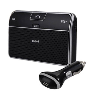 Default Title - Wireless Bluetooth Car Kit Set Handsfree Speakerphone V4.0 Multipoint Sun Visor Speaker for Phone Smartphones Car Charger