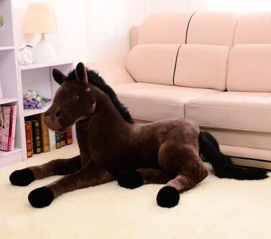 D / big - Free shipping simulation animal 70x40cm horse plush toy prone horse doll for birthday gift