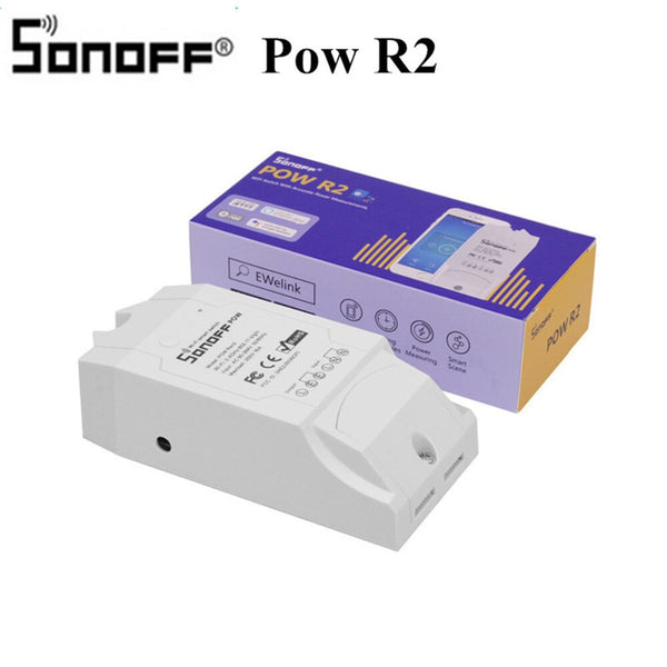 [variant_title] - Sonoff Pow R2 16A Wifi Smart Switch Monitor Energy Usage Smart Home Power Measuring Wi-fi Switch APP Control Works With Alexa (White)
