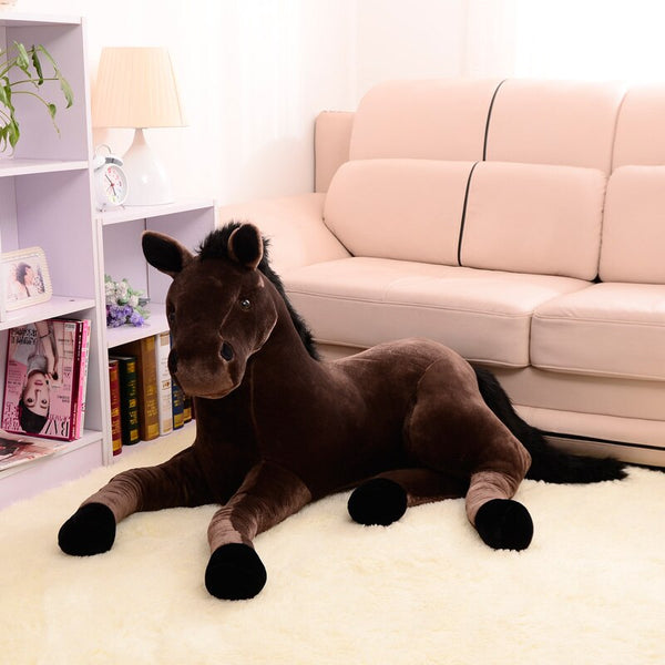 [variant_title] - Free shipping simulation animal 70x40cm horse plush toy prone horse doll for birthday gift