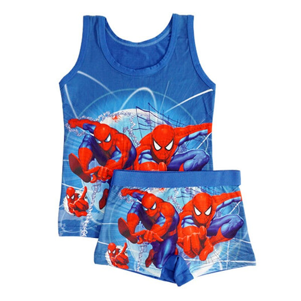 [variant_title] - 2019 summer Kids clothes boy spiderman set Children set girls elsa set girl Casual Milk Silk princess vest+short Pants 7 styles