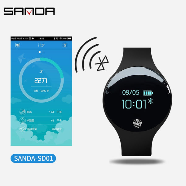 [variant_title] - SANDA Bluetooth Smart Watch for IOS Android Men Women Sport Intelligent Pedometer Fitness Bracelet Watches for iPhone Clock Men