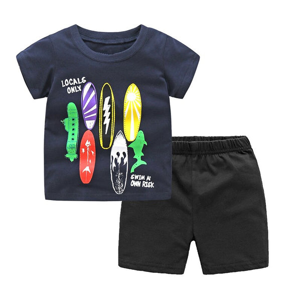 as photo-350853 / 2T - VIDMID Baby boys clothing sets for kids boys short sleeve t-shirts shorts kids new T-shirt pants children's clothing set 7055