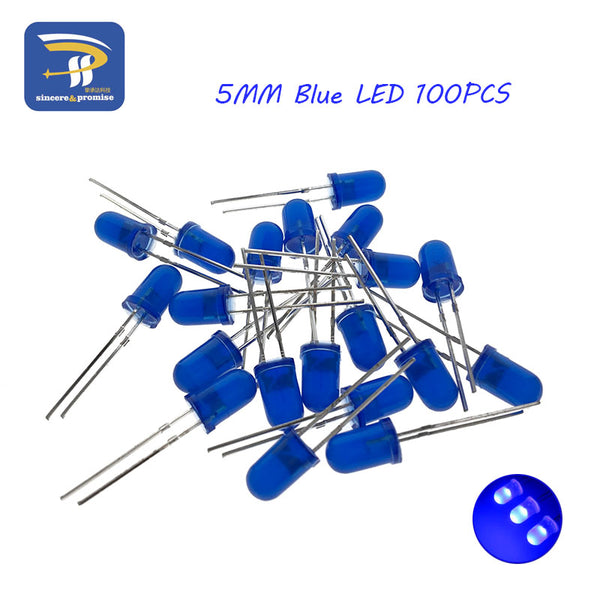 [variant_title] - 5Colors*20PCS=100PCS 5mm LED Diode Light Assorted Kit Green Blue White Yellow Red COMPONENT DIY kit new original