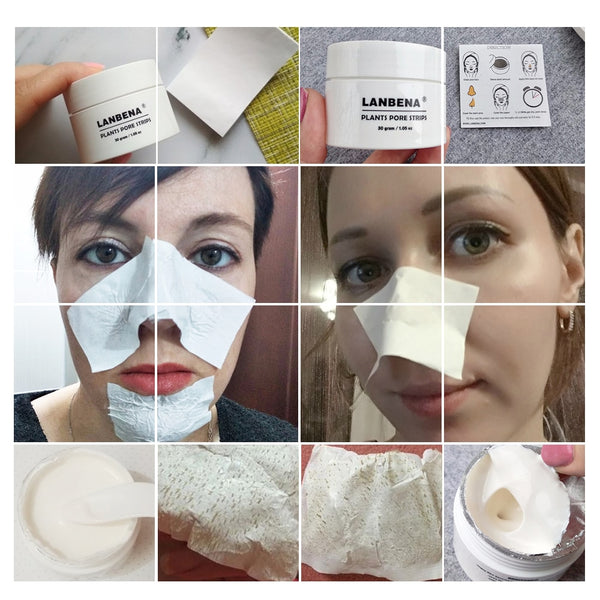 [variant_title] - New LANBENA Unisex Blackhead Remover Nose Face Mask Pore Strip Black Mask Peeling Acne Treatment Black Deep Cleansing Skin Care