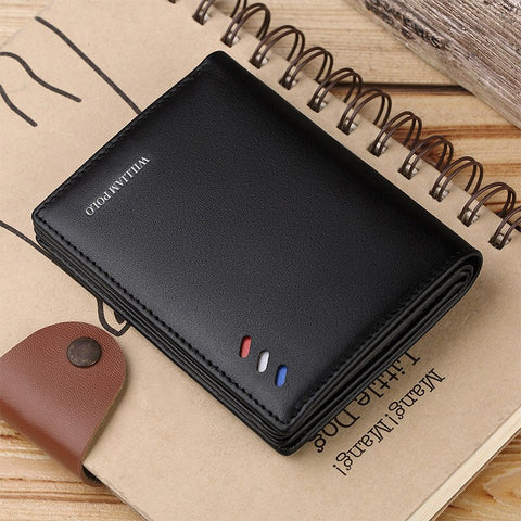 [variant_title] - WilliamPOLO 100% Genuine Leather Men Wallets Men Wallet   Male Purse Short Wallet Money Clip Purses Leather Purse Wallets