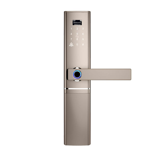 Champagne Gold - Fingerprint Door lock, Waterproof Electronic Door Lock Intelligent Biometric Door Lock Smart Fingerprint Lock
