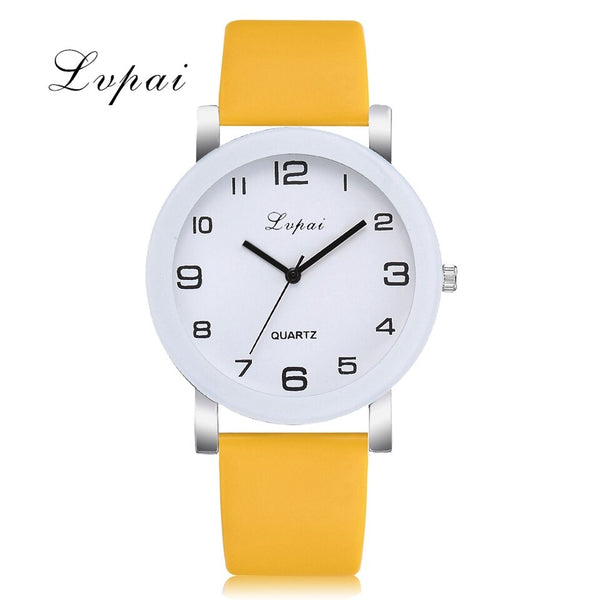Yellow - Lvpai Brand Quartz Watches For Women Luxury White Bracelet Watches Ladies Dress Creative Clock Watches 2018 New Relojes Mujer
