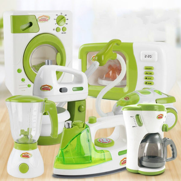[variant_title] - Mini cleaning toy set simulation small household appliances series small washing machine juicer iron vacuum cleanerr