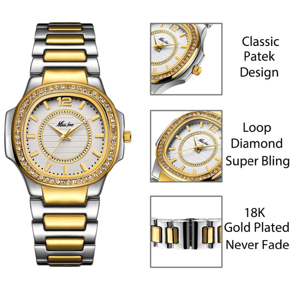 [variant_title] - Women Watches Women Fashion Watch 2019 Geneva Designer Ladies Watch Luxury Brand Diamond Quartz Gold Wrist Watch Gifts For Women