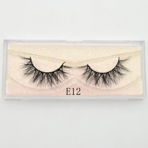E12 - Visofree Mink Eyelashes Natural False Eyelashes Fake Eye Lashes Long Makeup 3D Mink Lashes Extension Eyelash Makeup for Beauty