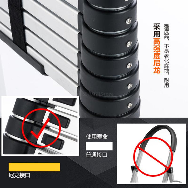[variant_title] - 2.2 M Aluminum Multi-use Ladder For Photography,household,outdoor Engineering ,painting ,160kg Load Capacity