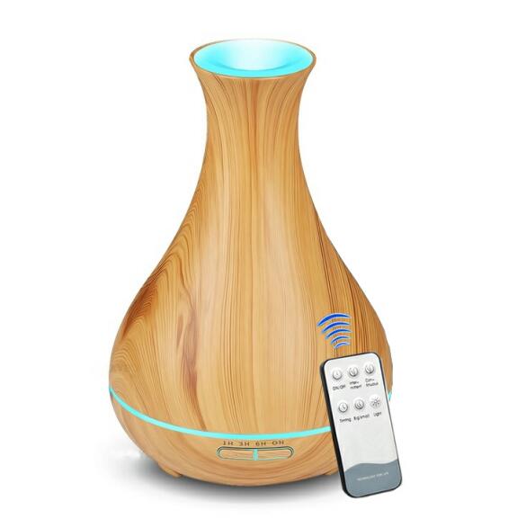 Light Wood Grain / AU - 550ML APP Control Essential Oil Aroma Diffuser With Wood Grain Air Humidifier Aromatherapy Diffuser For Home Cool Mist Maker