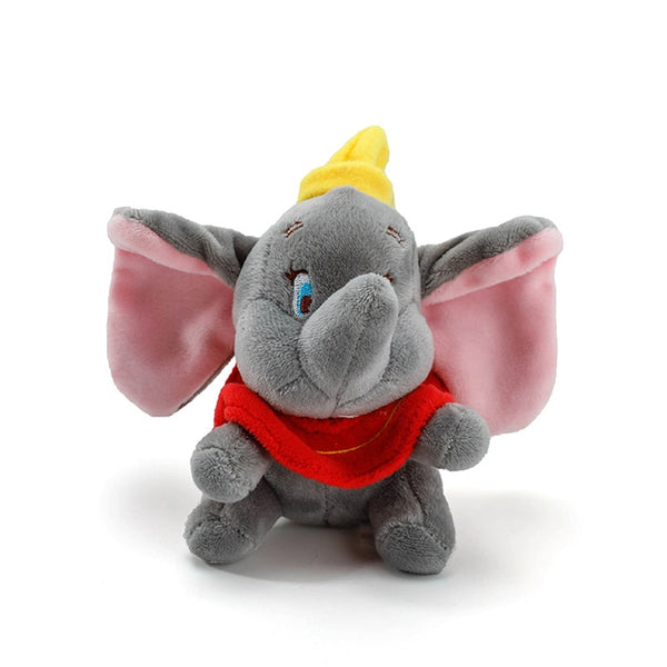 Gray - 12cm Cute Dumbo Stuffed Animal Plush Toys Small Pendant Lovely Peluche Cartoon Elephant Doll Presents for Children Key Chain