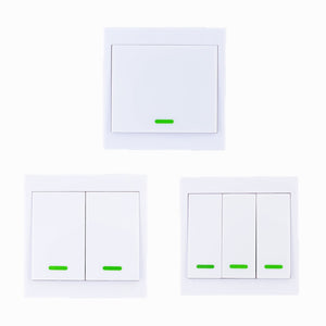 [variant_title] - 86 Wall Panel Wireless Remote Transmitter 1 2 3 Channel Sticky RF TX Smart For Home Living Room Bedroom 315 / 433 MHz