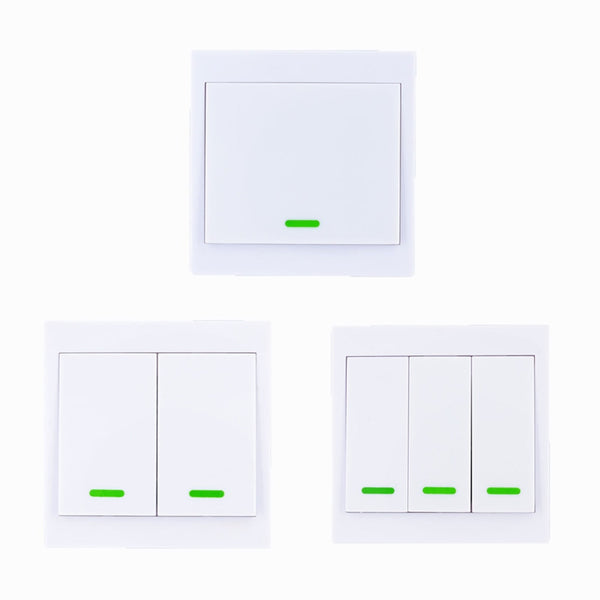 [variant_title] - 86 Wall Panel Wireless Remote Transmitter 1 2 3 Channel Sticky RF TX Smart For Home Living Room Bedroom 315 / 433 MHz