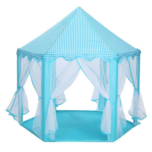 tent blue - Baby toy Tent Portable Folding Prince Princess Tent Children Castle Play House Kid Gift Outdoor Beach Tent Toy For Kids gifts