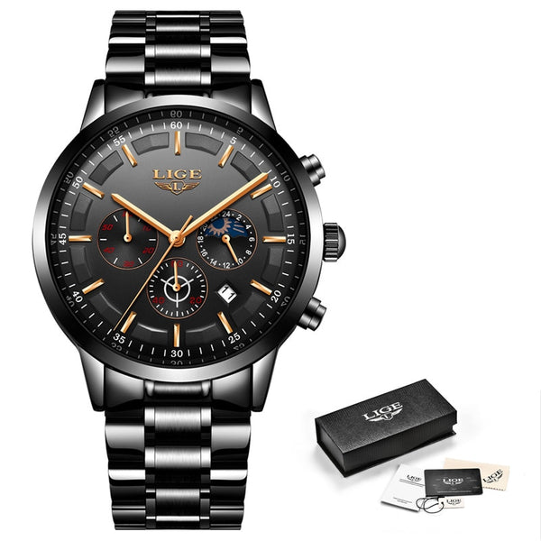 [variant_title] - Relojes 2018 Watch Men LIGE Fashion Sport Quartz Clock Mens Watches Top Brand Luxury Business Waterproof Watch Relogio Masculino