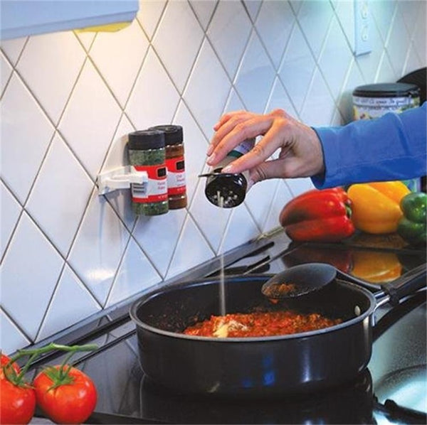 [variant_title] - 4PCS/SET 20 Cabinet Clip N Store Home Kitchen Organizer Stick Spice Rack Storage Gripper Holder Kitchen Gadgets Cooking tools