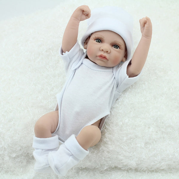 [variant_title] - Full Silicone Reborn Baby Dolls 10 inch 25cm Bebe Alive Lifelike Mini Menina Toddler Realistic Play Toys Bath Playmate Gift